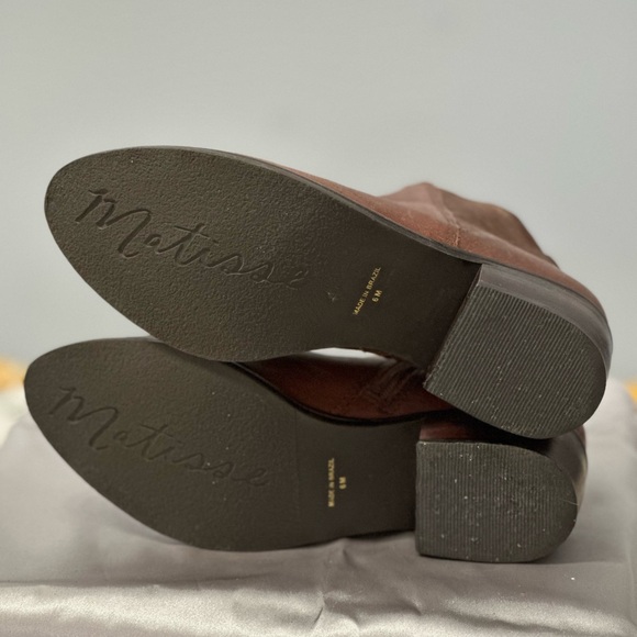 Matisse Corset Brown Ankle Boots with Textured Leather - Picture 4 of 4